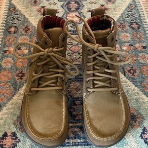 Lems Boulder Boot in coyote brown canvas